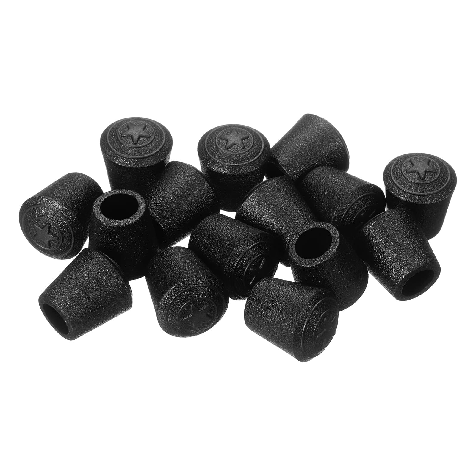 sourcing map 16Pcs Chair Leg Tips Caps, 3/8" PVC Non-Slip Feet End Caps Cover, Round Chair Leg Floor Protectors for Furniture, Black
