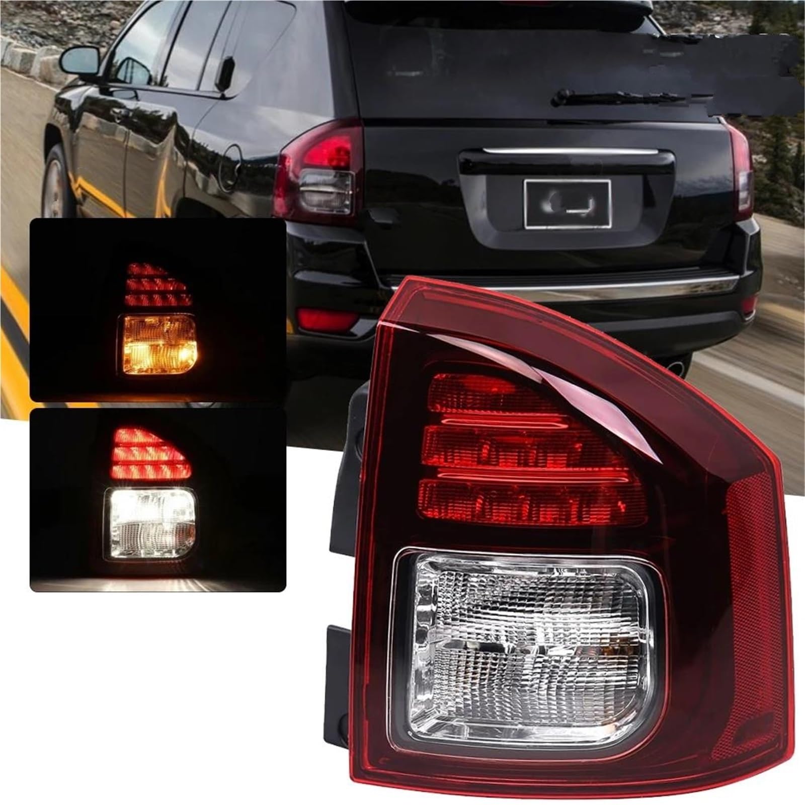 Générique Feu Arrière Stop Voiture LED Feu Arrière Signal Frein Pare Chocs Lampe D'avertissement 5272908AB Pour Jeep Pour Compass 2014 2015 2016 2017 Brouillard Arrières