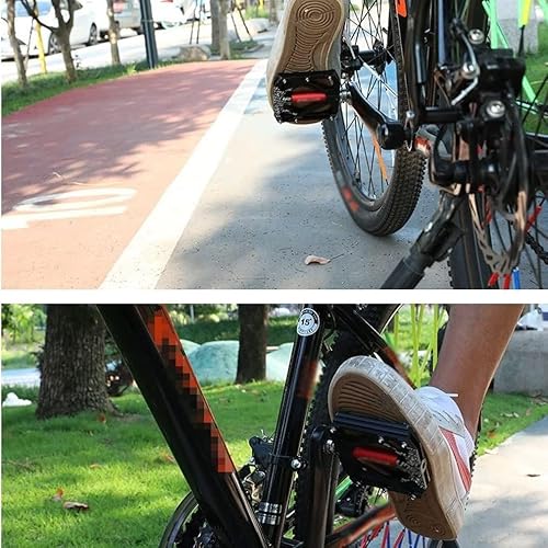 Miniatura 3 de Pedales de bicicleta de montaña, pedales de plataforma de aleación de aluminio CNC, pedales de plataforma MTB, pedales antiskit de 916 pulgadas,