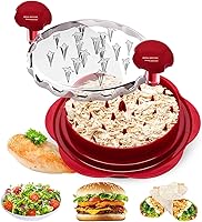 Vista 8 de Vitoler Herramienta trituradora de pollo profesional, trituradora de pechuga de pollo de 10 pulgadas y 8 pulgadas, molinillo de pollo con tapa