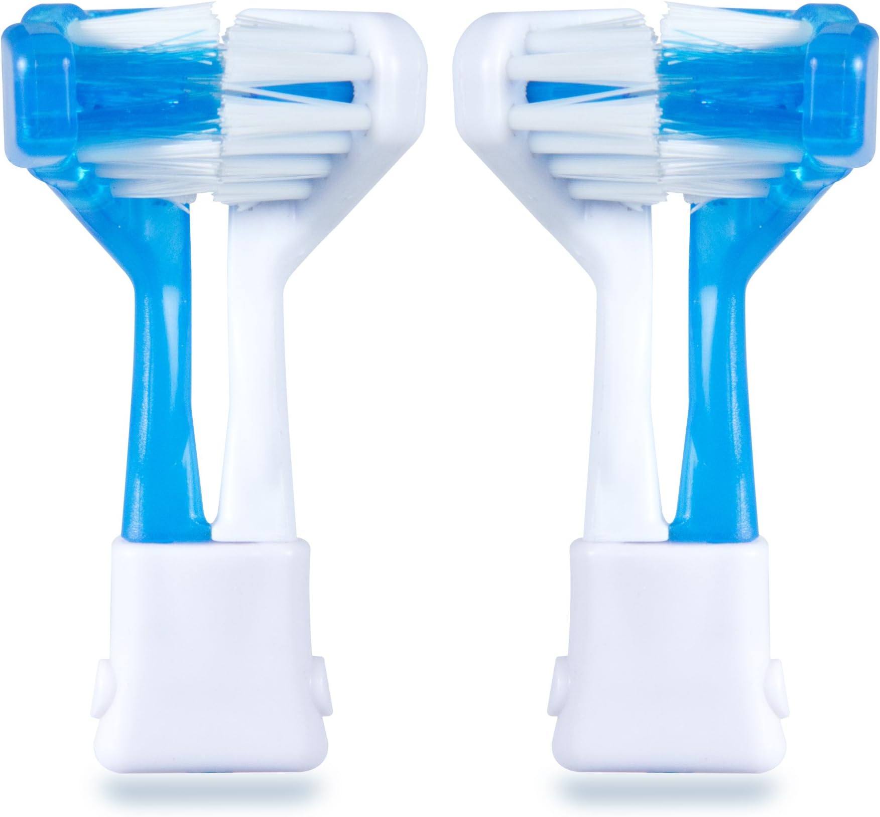 Orthodontic Soft (1 Pack) Dual Brush Replacement Heads for Electric Toothbrush - Teeth Whitening, Plaque Removal, Oral Care - Dentist Recommended