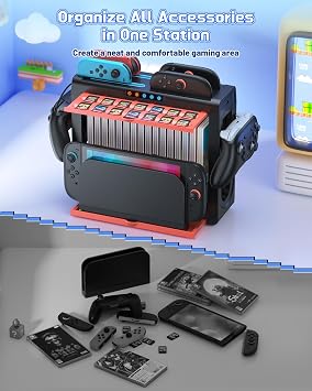FASTSNAIL Organizer Station for Nintendo Switch 2, Charging Dock for Joycon