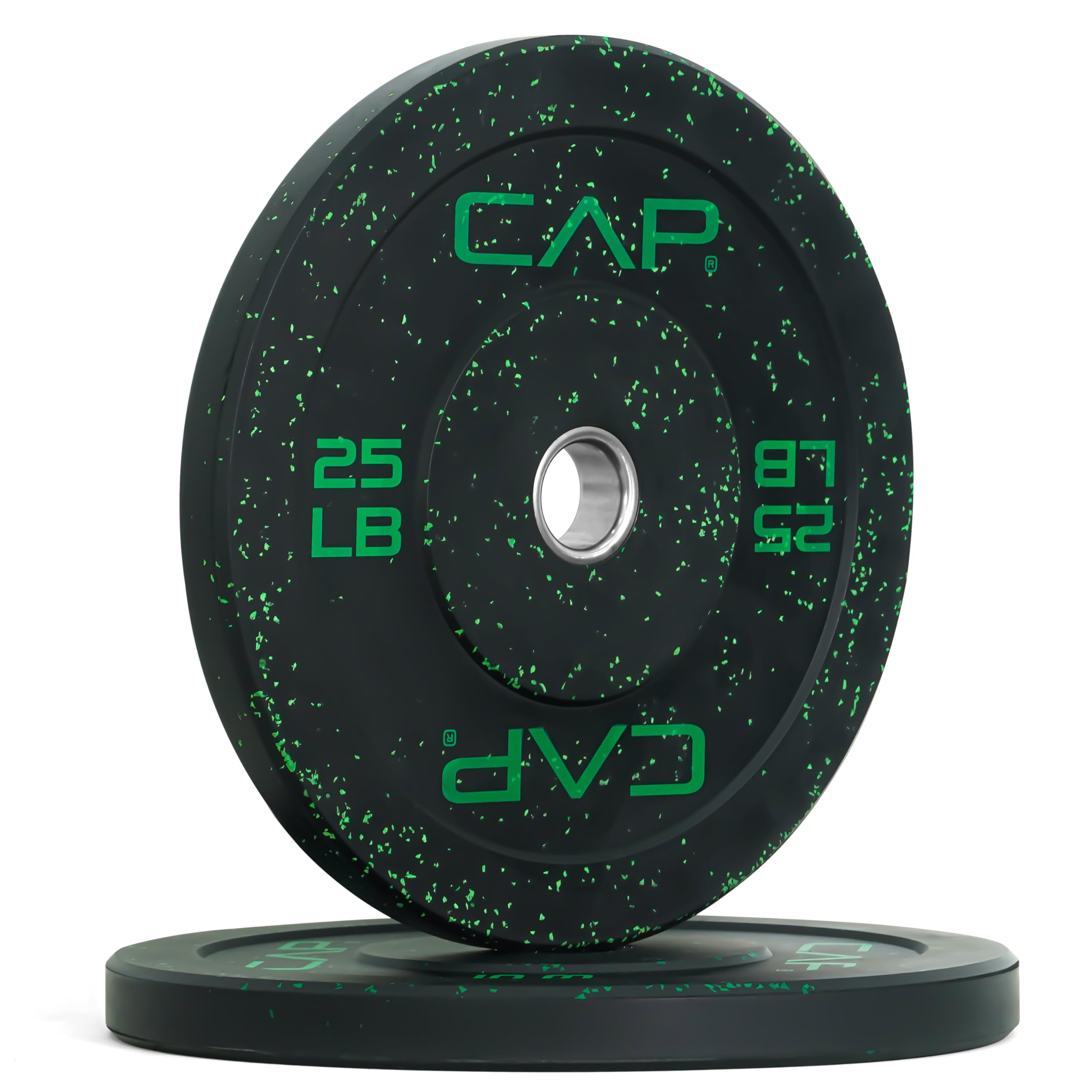 100 pounds of CAP Barbell Rubber Olympic Bumper Plate | Multiple Options/Colors (2 10lb 2 15lb and 2 25lb plates)