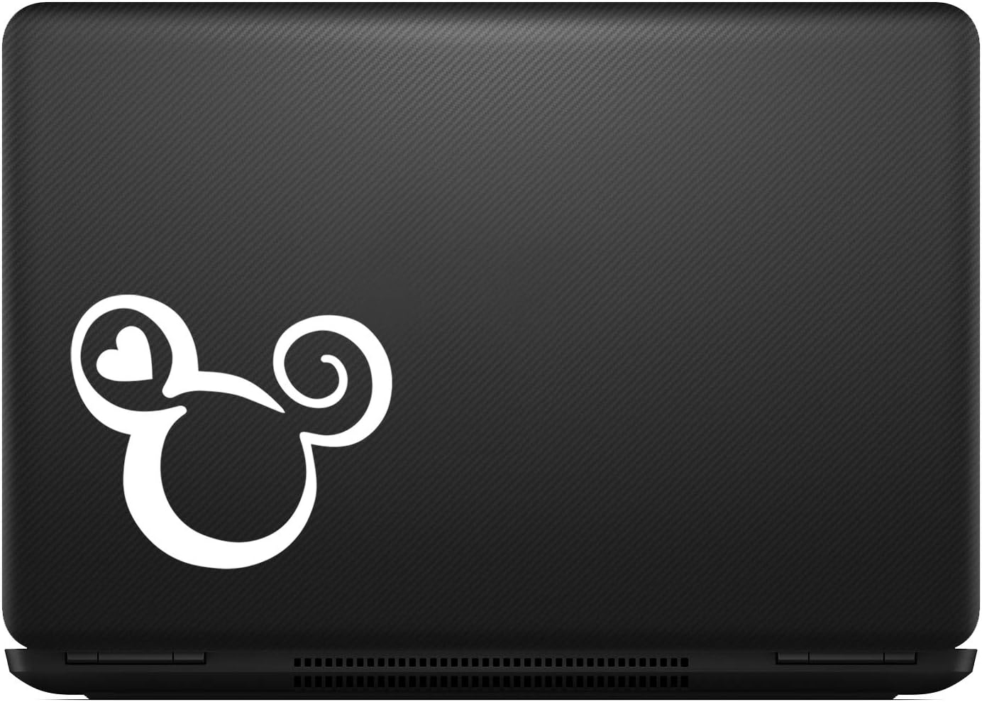 Bargain Max Decals Mouse Head Heart Outline Sticker Decal Notebook Car Laptop 5.5" (White) - Image 4