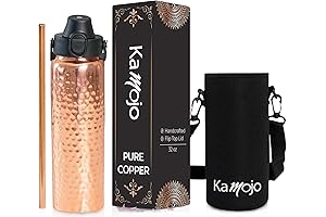 Copper Water Bottle for Drinking - 100% Pure Copper for Drinking