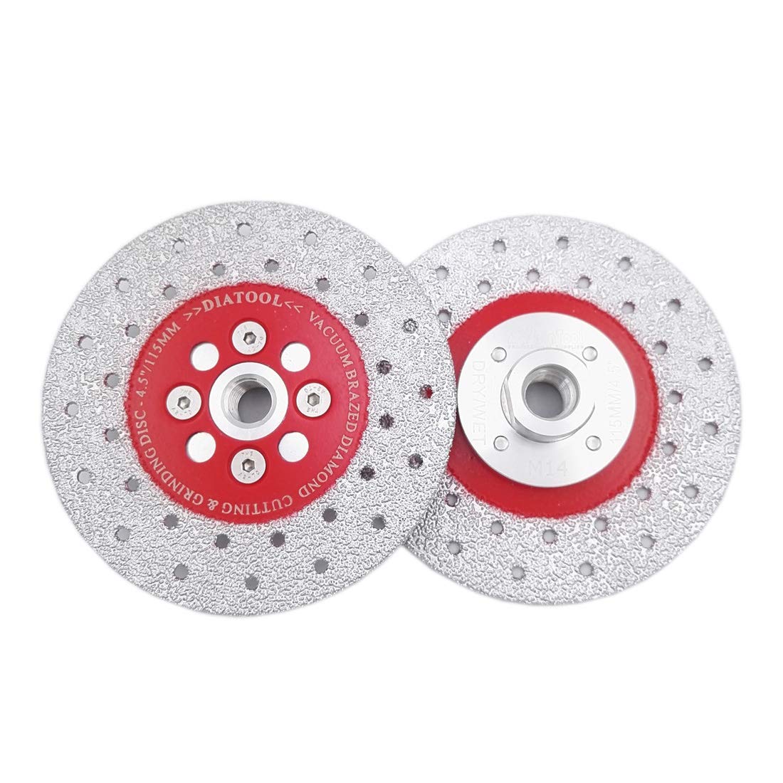 SHDIATOOL Disco Diamantato 2 Pezzi 115mm Doppia Faccia per Tagliare e Macinare Pietra Granito Marmo Piastrella