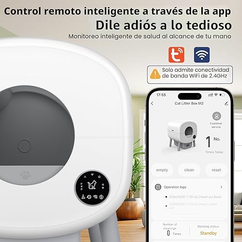 Cumrige Self Cleaning Litter Box — top-down angle highlighting key features