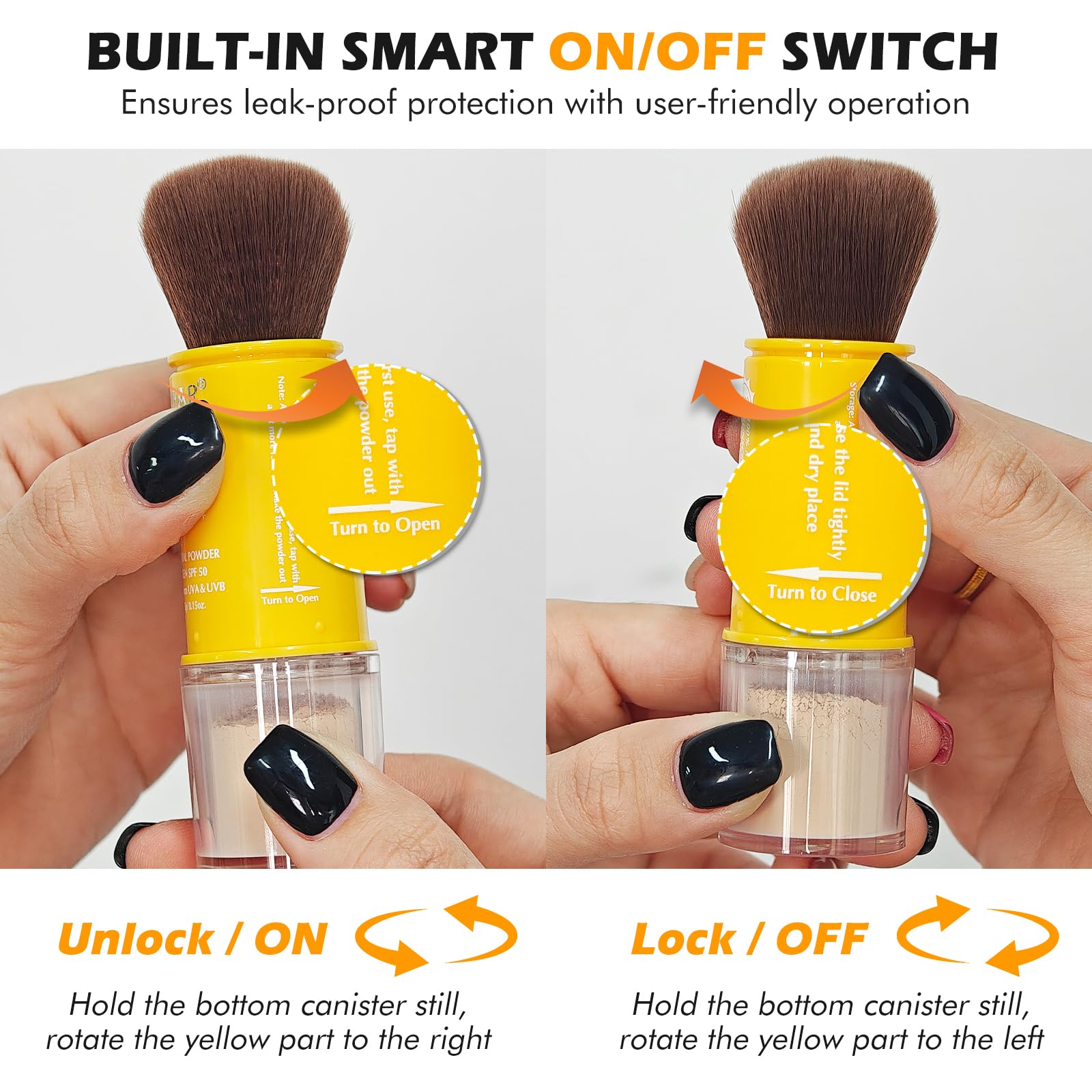 Mineralpuder Sonnenschutz für Gesicht, Kopfhaut und Haar – LSF 50 Pinsel auf Sonnenschutz, matte Ölkontrolle, leicht, lockeres Finish, LSF Pudereinstellung, Make-up, Strand-Essentials, #04 Pink