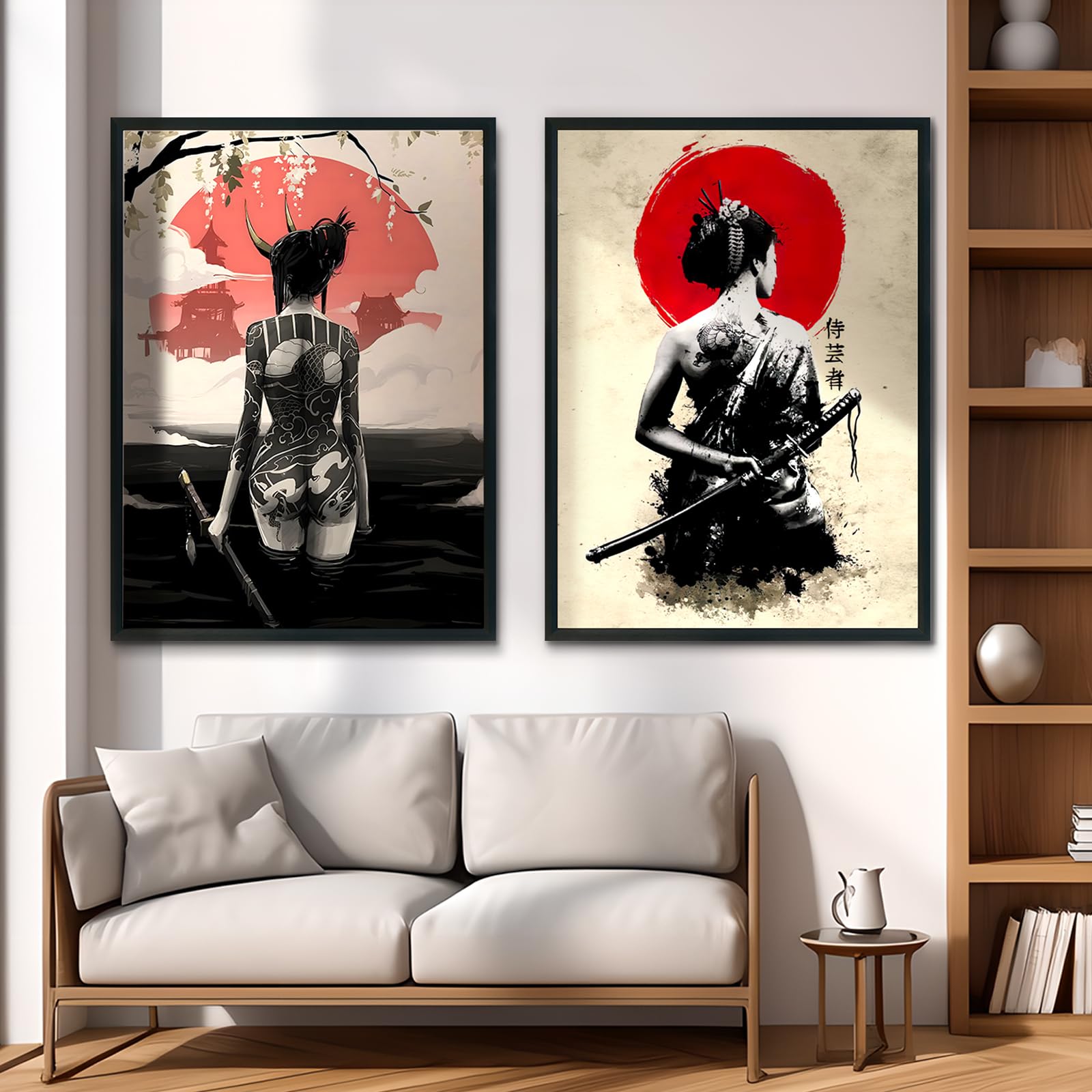 KAIDAARTLH Japanese Samurai Poster, Modern Geisha Paintings - Image 4