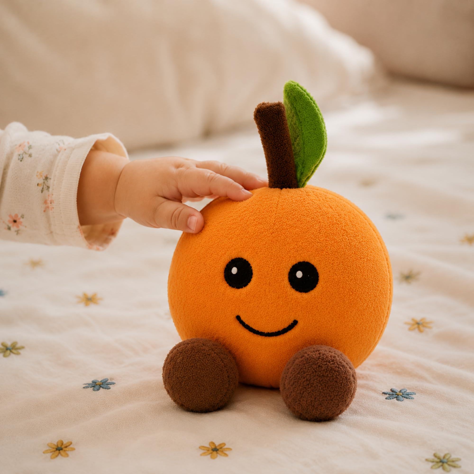 TOYTALES Ollie Orange Soft Toy 15cm | Cute Orange Fruit Plush Stuffed Toy with Smiley Face | Fun Fruit Soft Toy for Kids, Girls, Birthday & Valentine Gift-picture-24