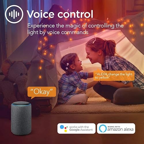 Miniatura 4 de TALOYA Lámpara LED de montaje empotrado de 18 pulgadas, compatible con la aplicación Alexa Google Assistant Smart Life, elegante lámpara de techo