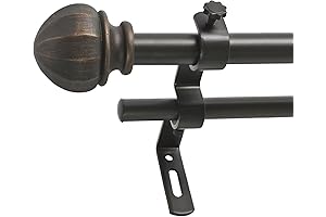Decopolitan Facet Ball: Elevate Your Window Decor with Extendable Double Curtain Rods