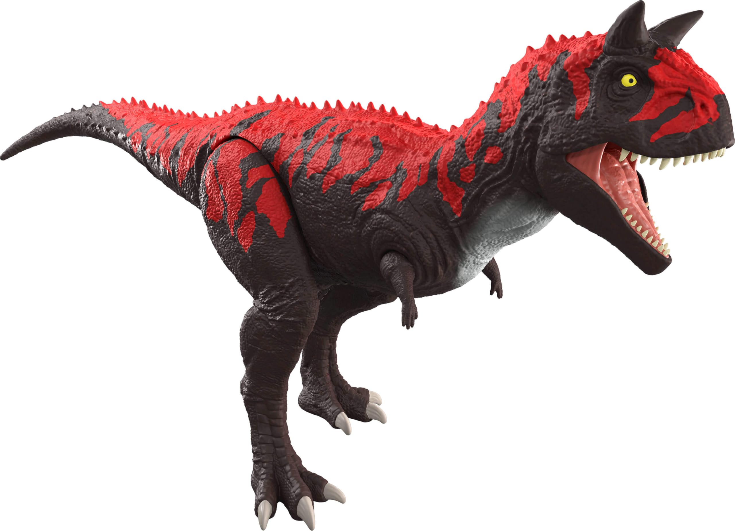 Mattel Jurassic World - Dinosauro giocattolo Legacy Collection Reimagined Carnotaurus Roarin' Real Feel per bambini dai 4 anni in poi