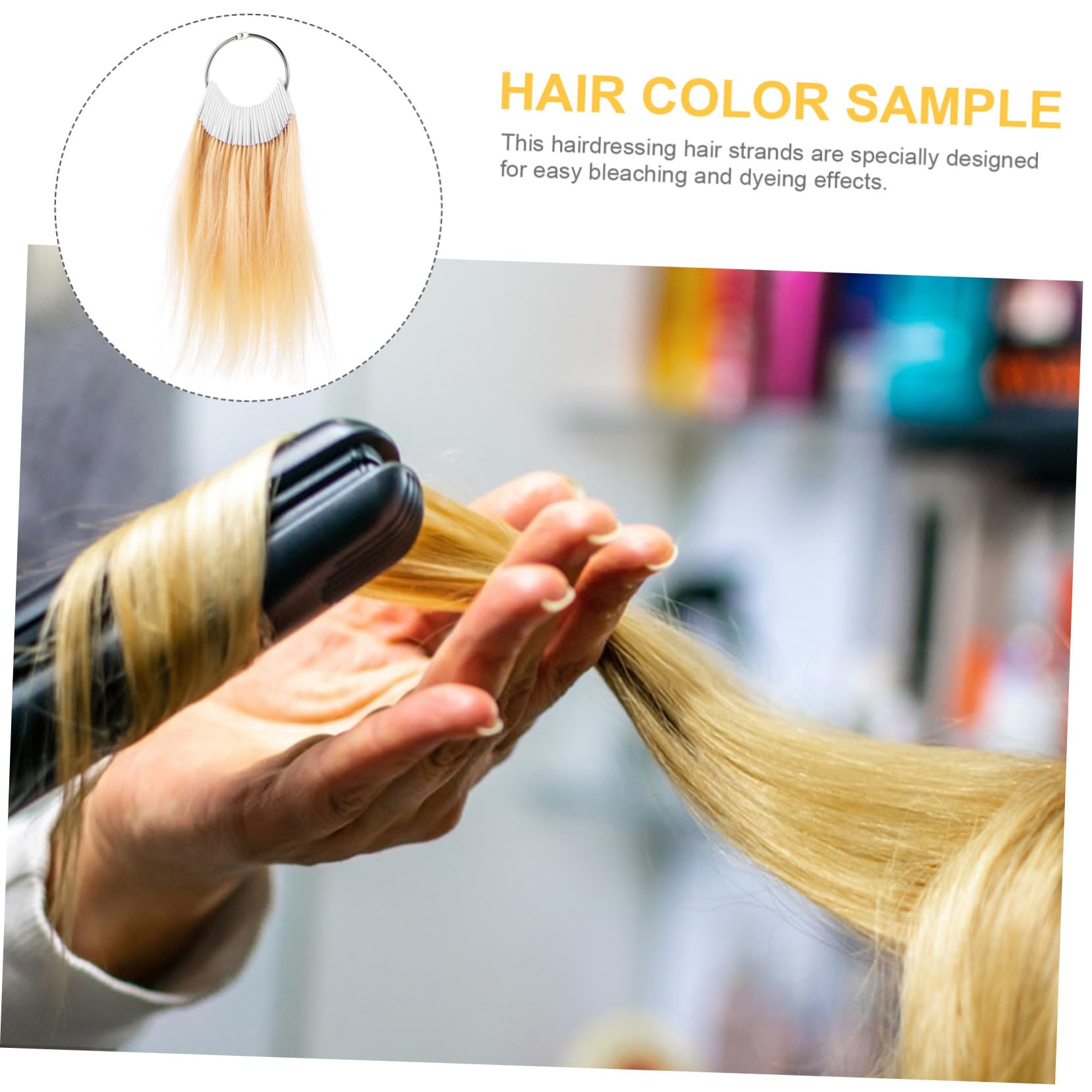 PACKOVE 30 Echthaar Farbproben für Friseure Haarfarben Testmuster Echthaar Farbringe für Salon mit Natürlicher Farbe und Realem Haar zum Experimentieren