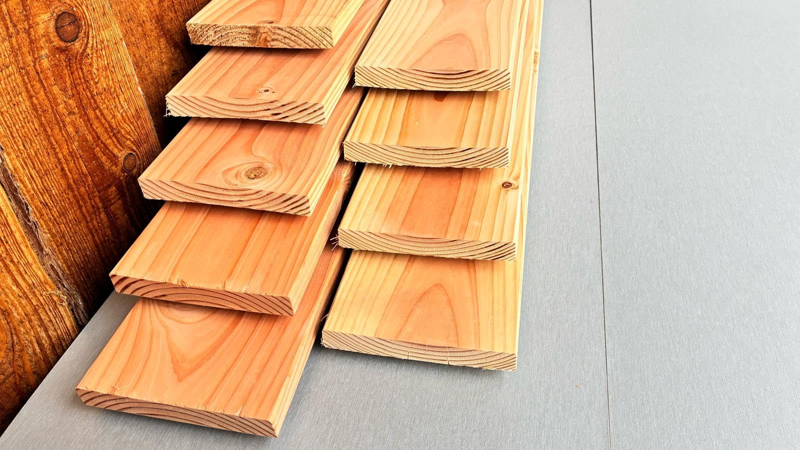 Douglasie Brett 4-fach gehobelt 14,5 x 2 cm x 150 cm Länge - Terrassendiele Bohle Fassadenholz Glattkantbrett (8 Stück)