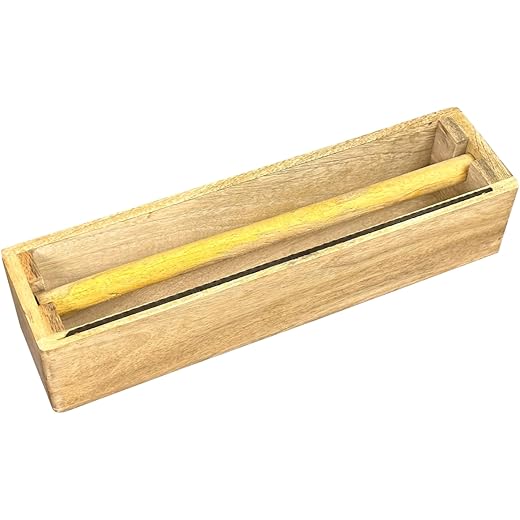 OFIXO Wooden Dispenser & Cutter for Multipurpose Aluminium Foil, Food Wrapping Paper, Butter Paper Cutter Kitchen Drawer, Bamboo Roll Organizer Holder