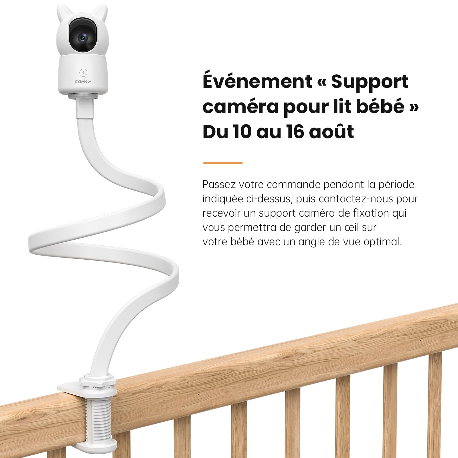 CZEview Babyphone Caméra 2.5K & Ultra Grand Moniteur HD 5,5", Qualité d'image au Top, 360°, APP, Veilleuse & Musique, Vision Nocturne, Caméra Bébé (Bleu (1 pièce)) | écran super clair, vision nocturne, audio bidirectionnel, berceuses, capteur temp., 360°