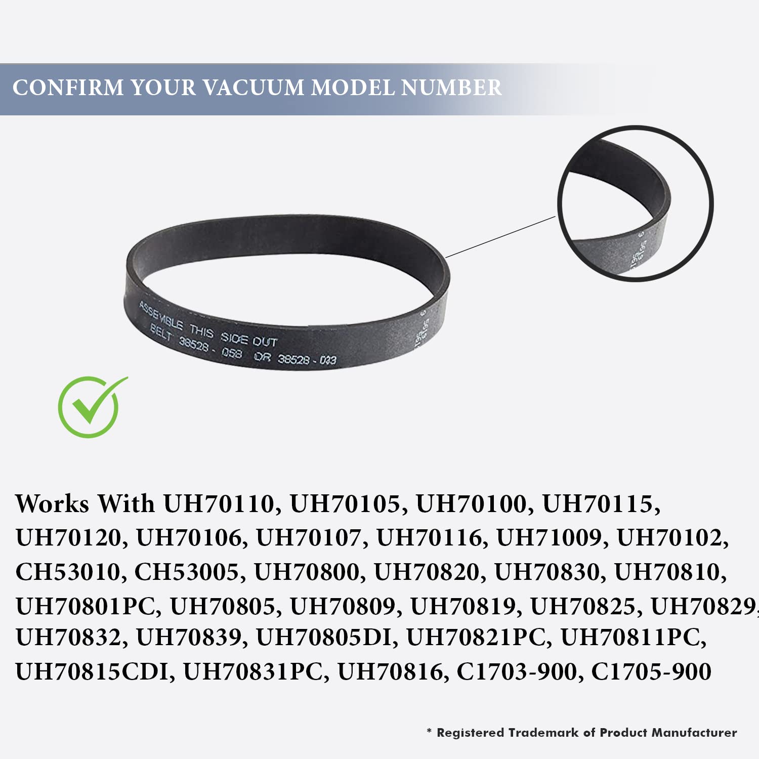 Sneakers 38 Cinghia Di Ricambio Per Aspirapolvere Hoover UH70120 - Foto 7