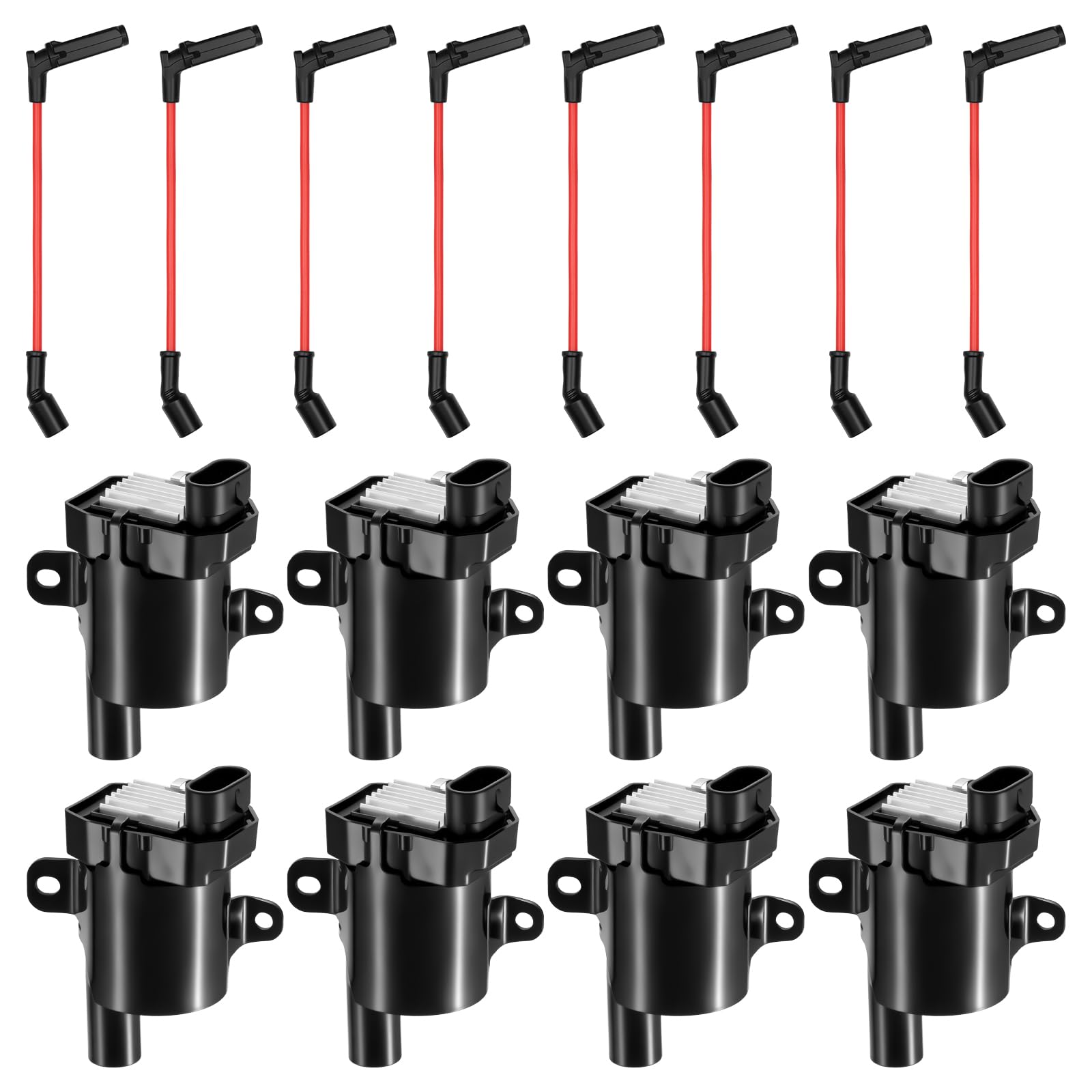 BDFHYK Ignition Coil Pack UF262 and Spark Plug Wires 9246006 for Chevrolet
