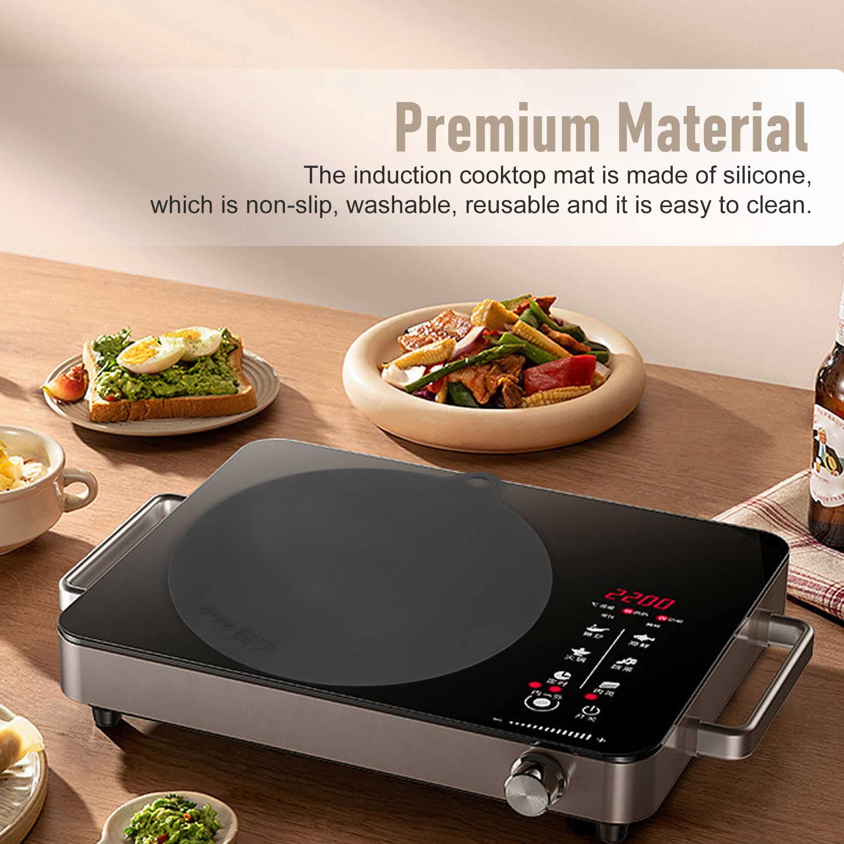 Strehknewen Induktionsschutzmatten 5-teilig - Kratzfester & Hitzebeständiger Schutz Bis 300°C!