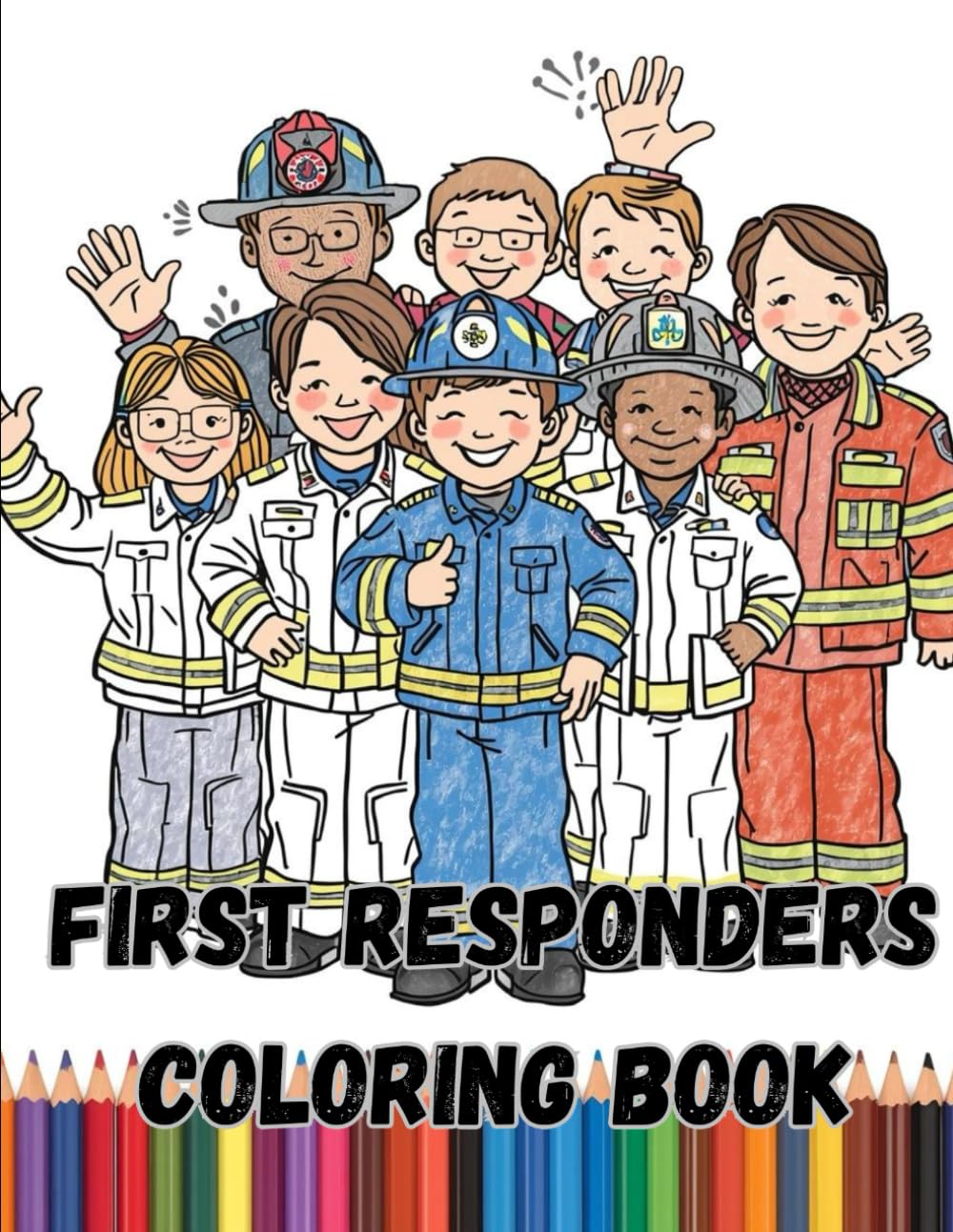 Children's First Responders Coloring Book: First Responders Coloring Pages for Children, Police, EMT, Firefighters children's coloring pages (The Knight's Templar Coloring Books)