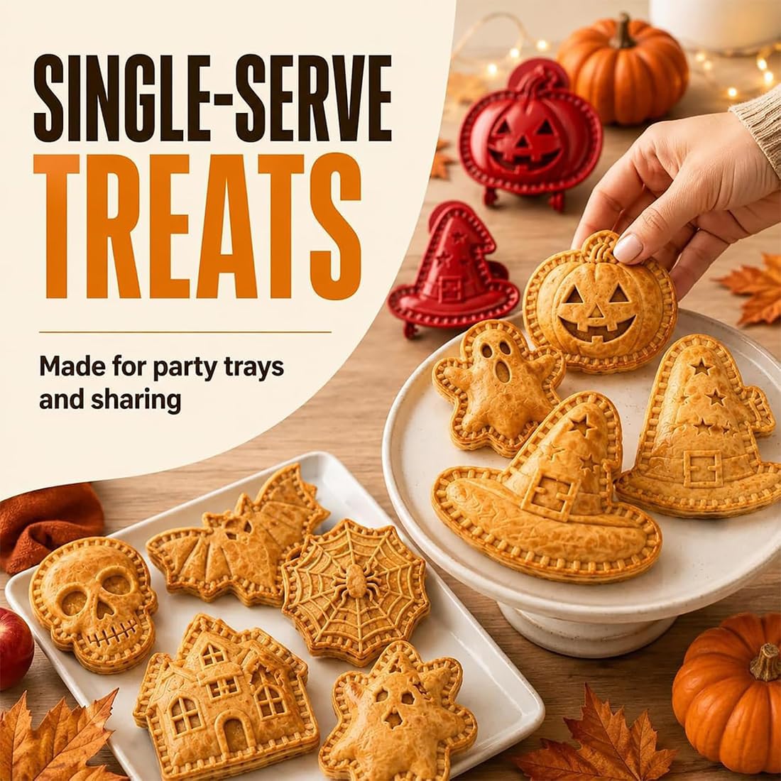 Mini Juego De Moldes Para Pasteles De Mano De Halloween (#I)