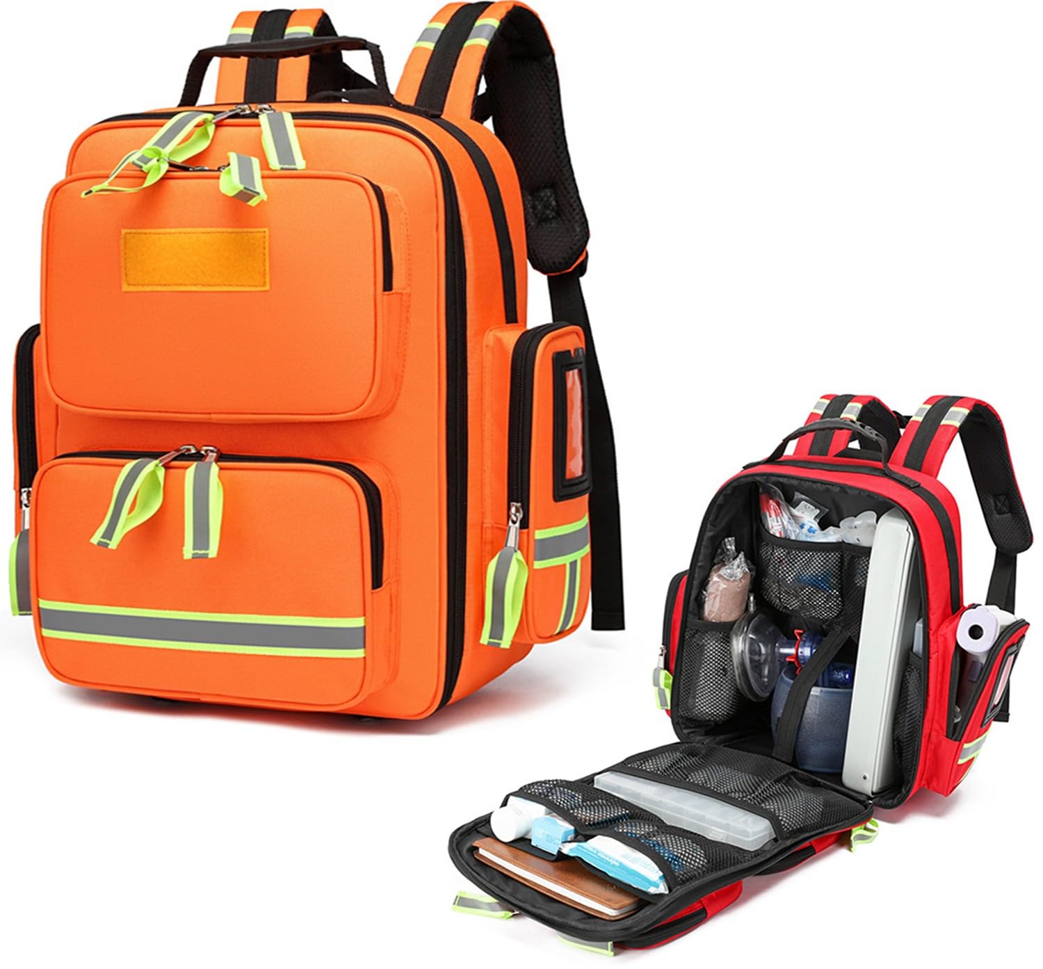 Mochila Emergencias Sanitarias,Mochila Enfermera,Botiquin Coche,Casa,Viaje,Bolsa De Primeros Auxilios Profesional con Múltiples Bolsillos para Suministros Médicos(Solo Incluye La Bolsa) C