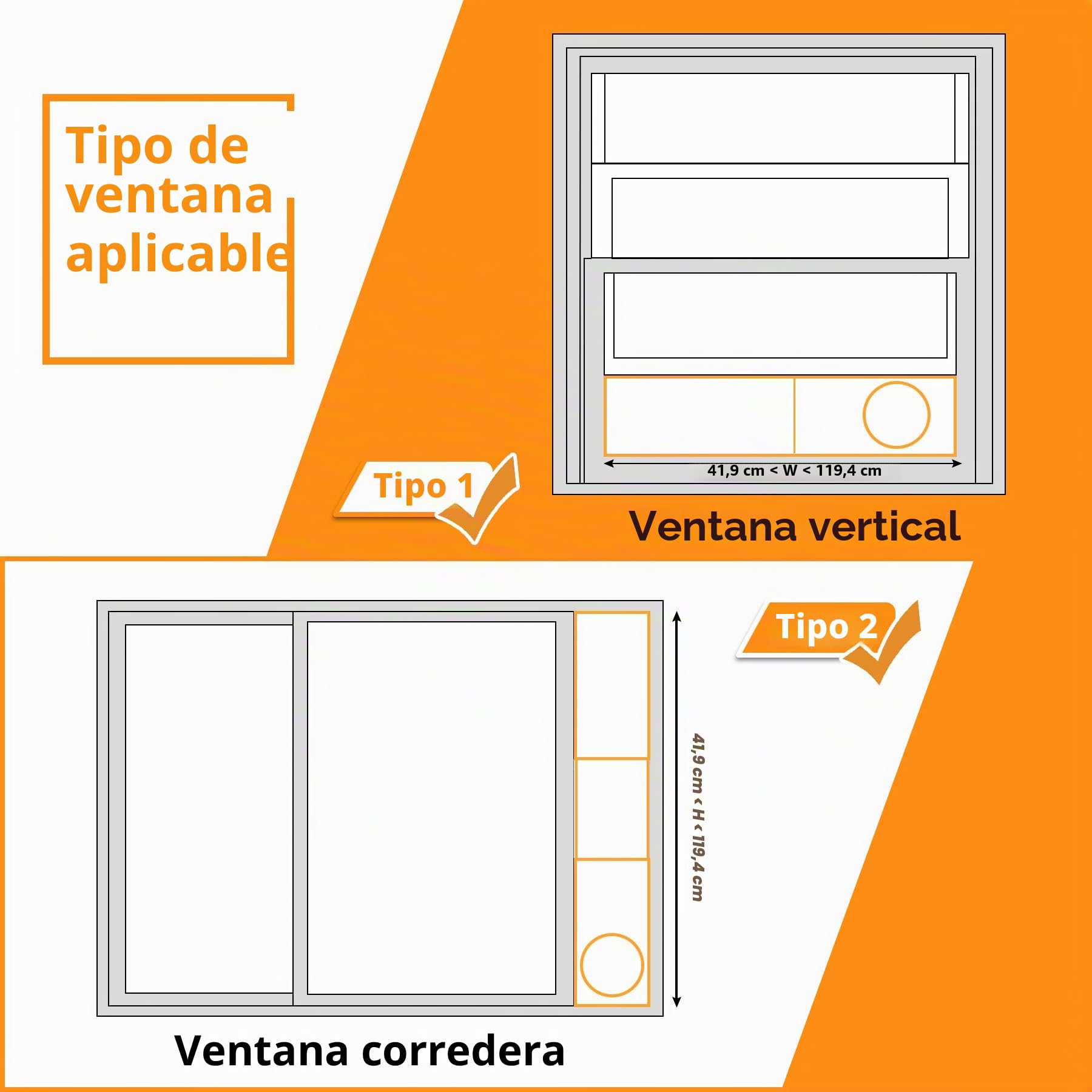 LBG Products Kit de placas de sellado de ventana para unidades de aire acondicionado portátiles, kit de ventilación de aire acondicionado de plástico para ventanas y puertas correderas, paneles de