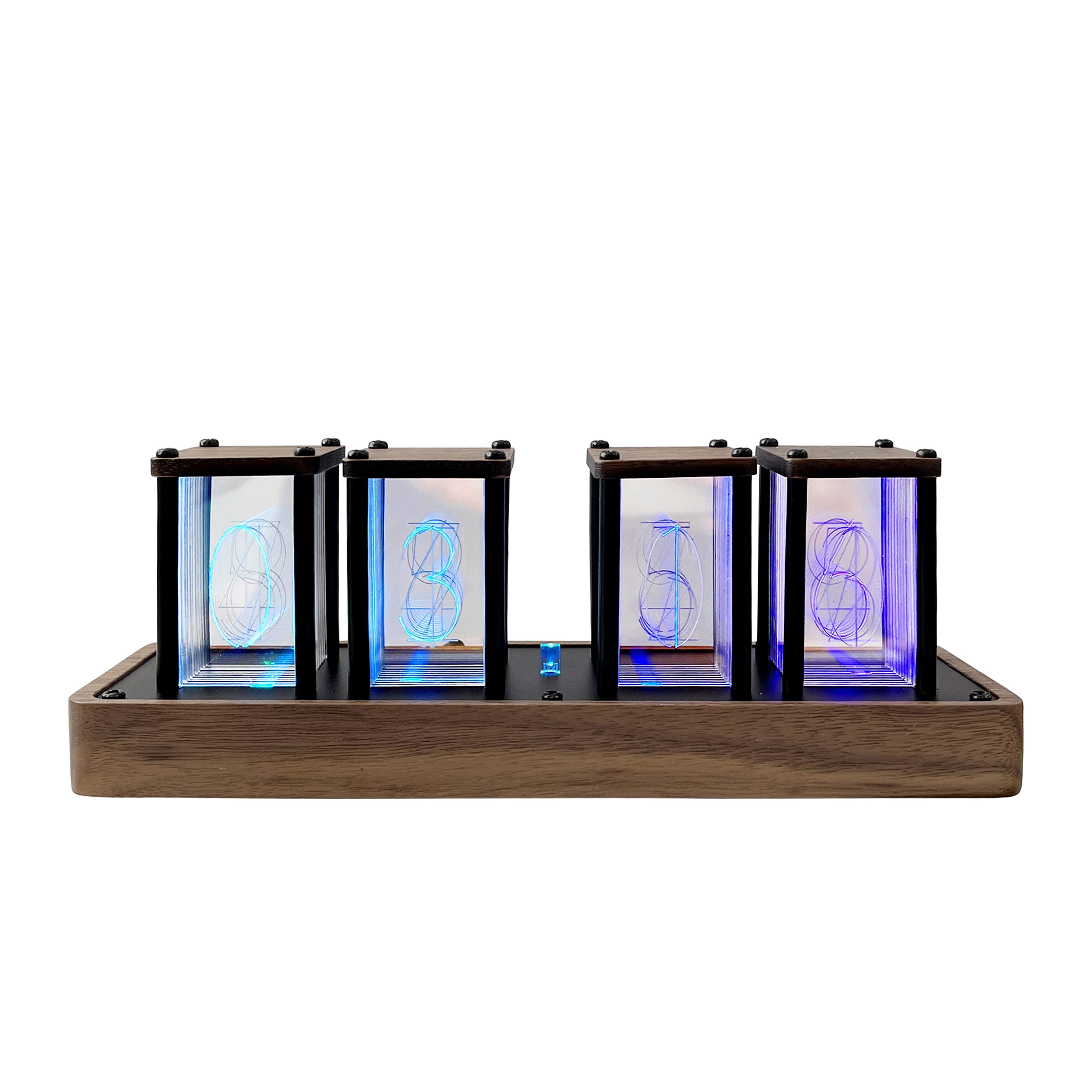 Nixie Tube Clock Electronic LED Glow Tube Clock Simulation 5V Alarm Clock USB Powered Home Decoration Gift