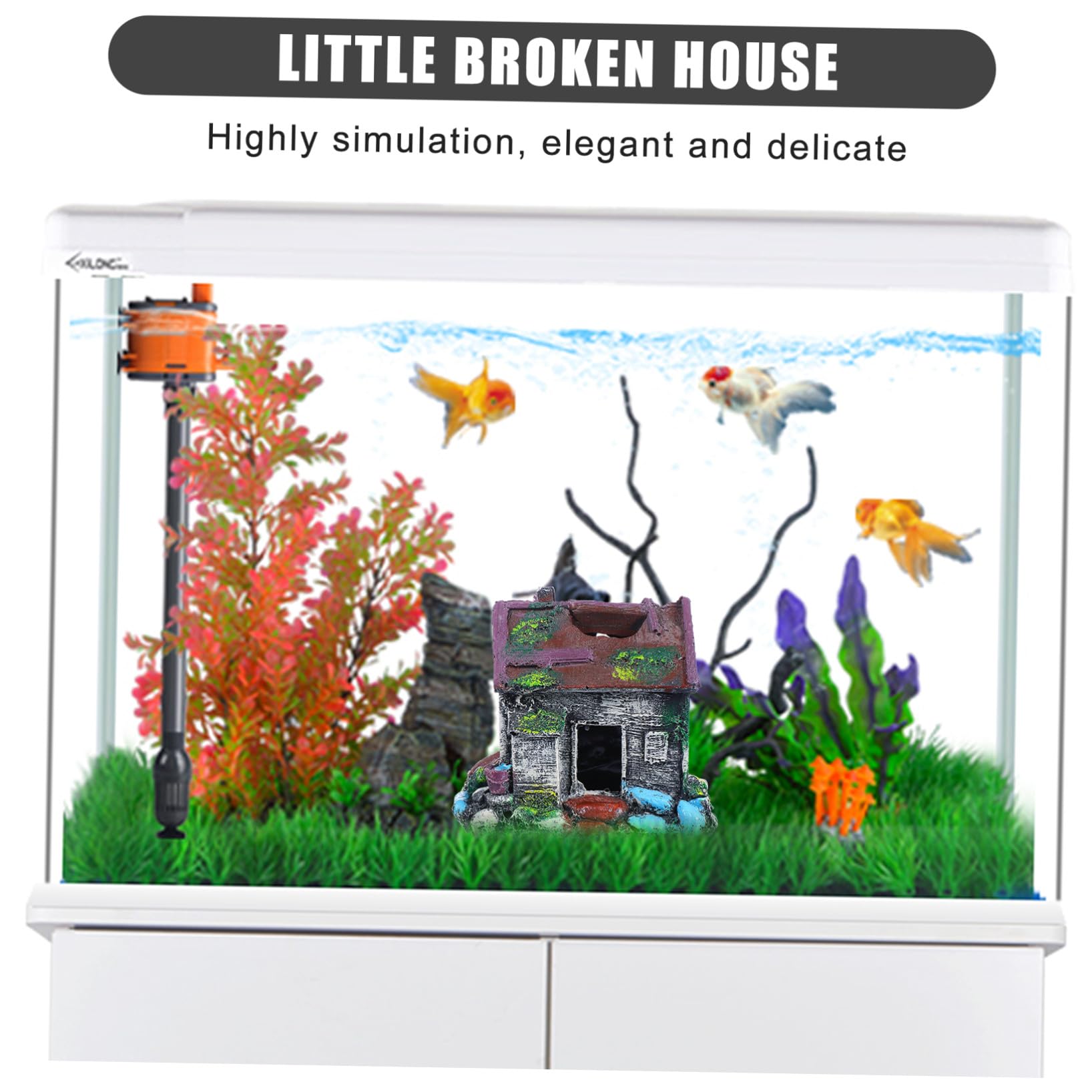 YARNOW 3 Pièces Décoration D'Aquarium Accessoires D'Aquarium Grottes Tortue Aquarium Paysage Ornement Aquarium Tube Aquarium Château Aquarium Air Aquarium Cachettes Piscine