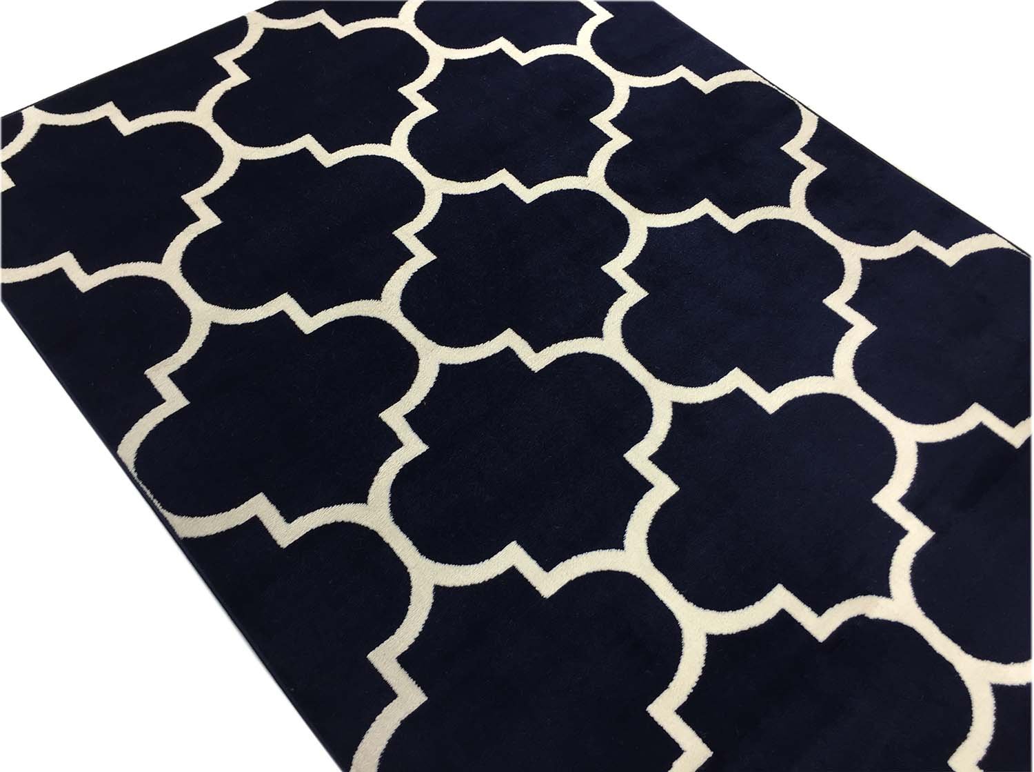 Studio Collection Trellis Area Rug Rugs Lattice Area Rug Rugs (Navy