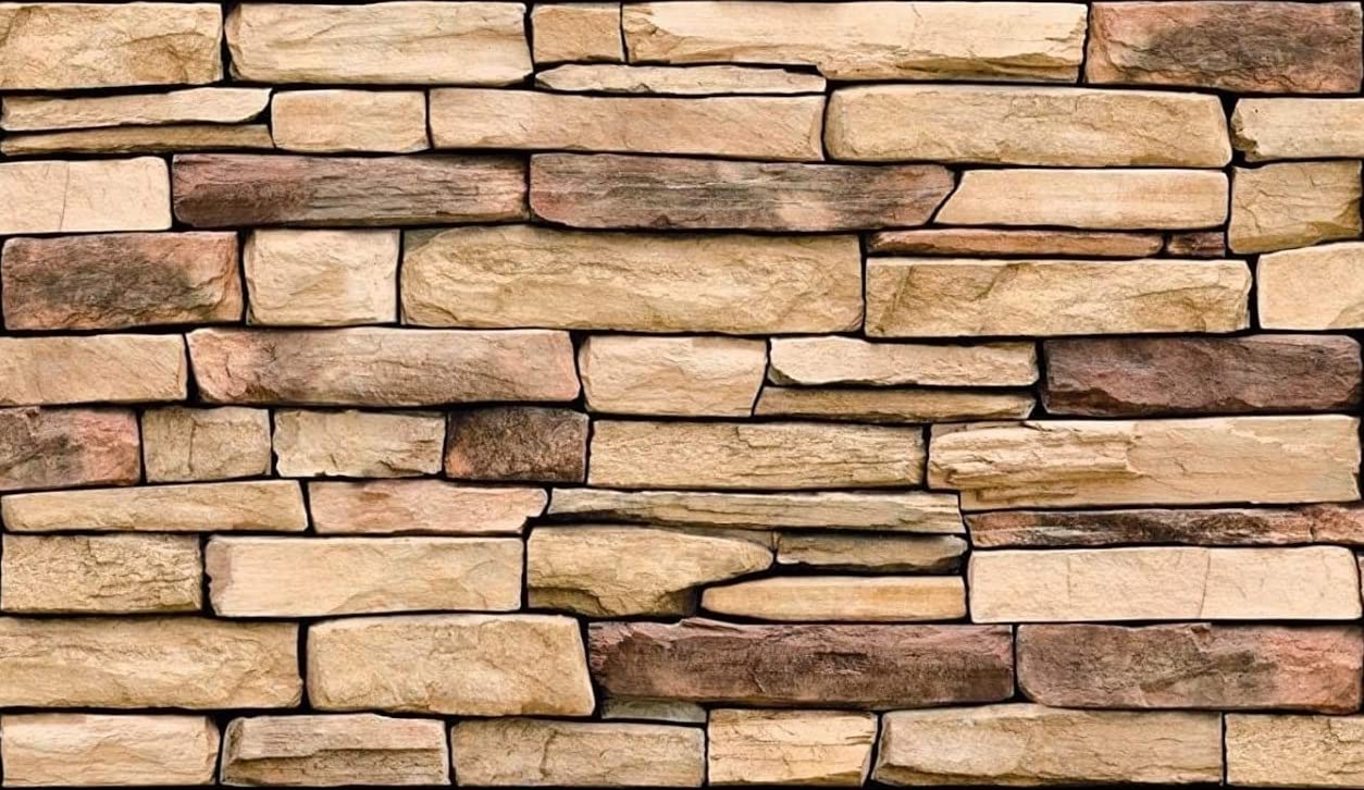 Grace Baltic Natural Slate Pvc Plastic Wall Panels 3D Decorative Tiles Cladding - (Pack 8 Pcs/3.92 Sqm)