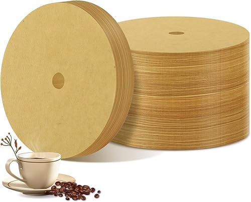 400 filtros de café percolador, filtro de papel de café desechable natural sin blanquear de 3.75 pulgadas