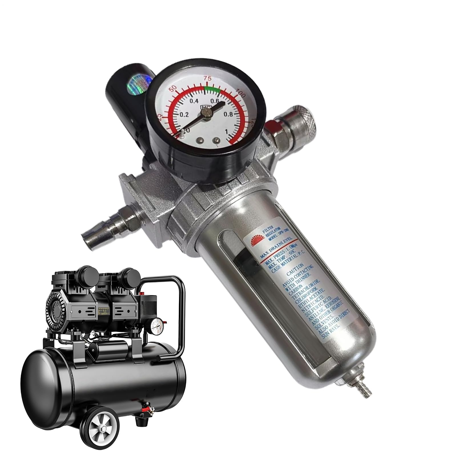Séparateur d'eau et d'huile pour compresseur d'air de sablage