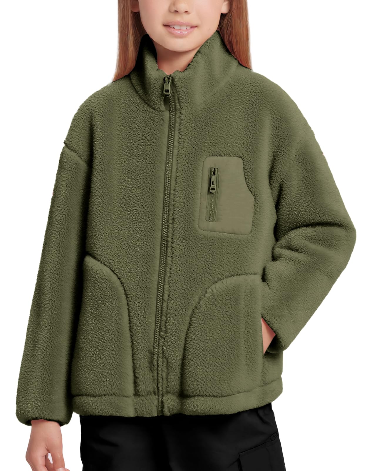 NEAWEALY Veste polaire pour enfant avec fermeture éclair NEAWEALY Veste polaire pour enfant avec fermeture éclair