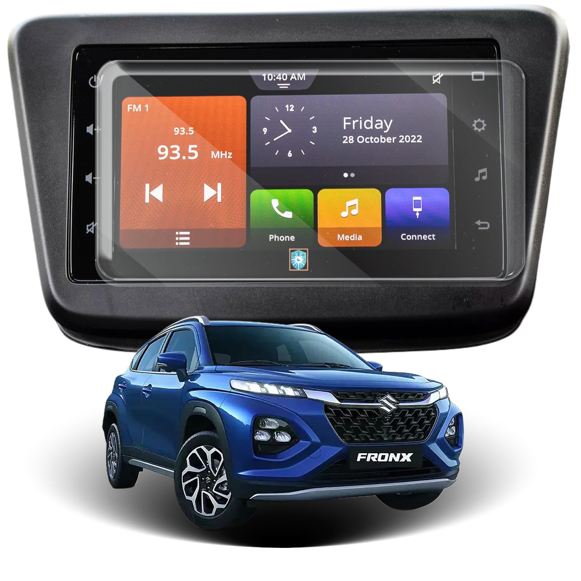 Car Screen Protector for Maruti Suzuki Fronx |2023 - Running| - 7 Inch, Anti-Scratch, Easy Installation, Clear Touchscreen Guard, Infotainment System Protection (Not a Tempered Glass)