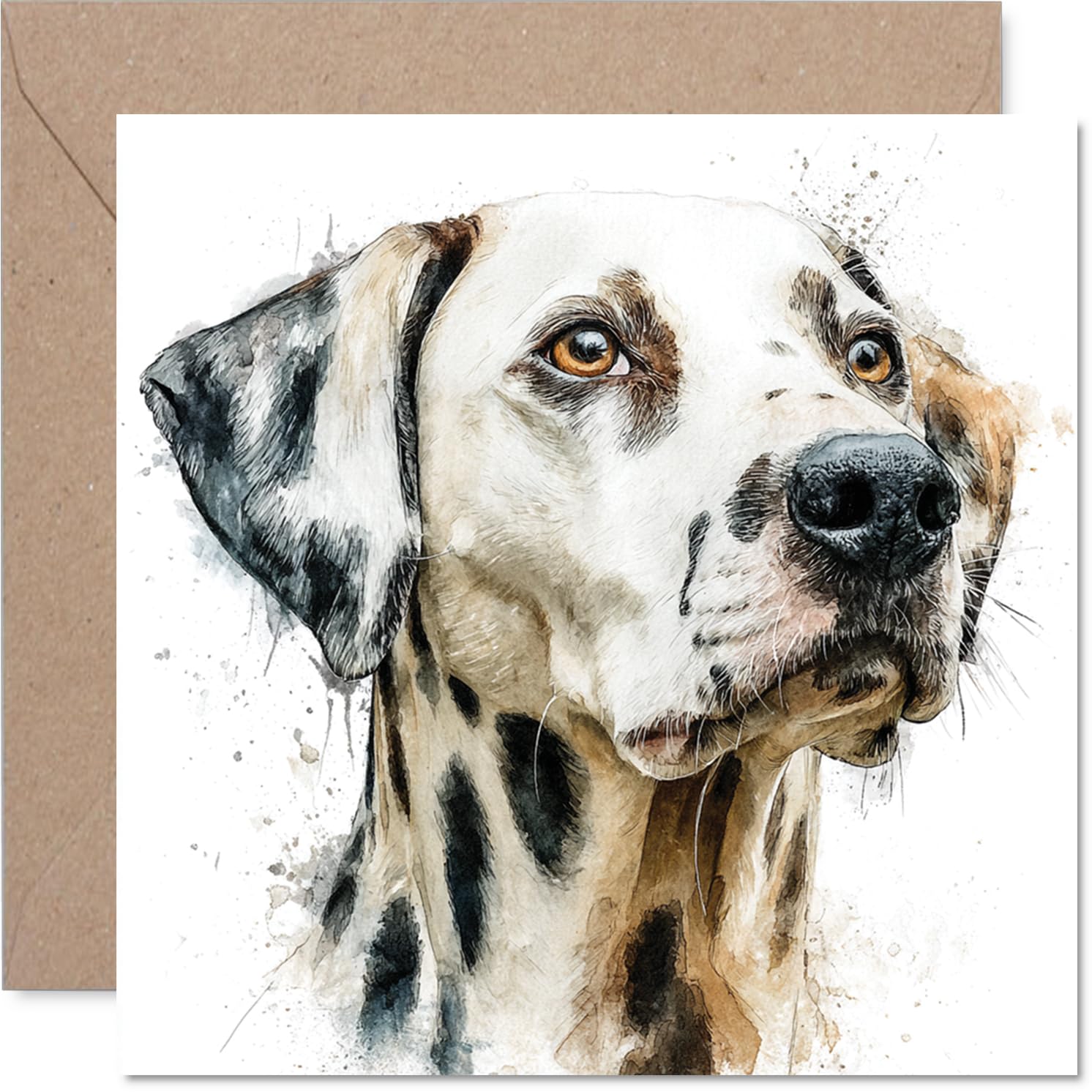 Dalmatian Birthday Card for Men Women - Dog Breeds - Happy Birthday Card for Husband Colleague Nanny Sister, 145mm Bday Greeting Cards