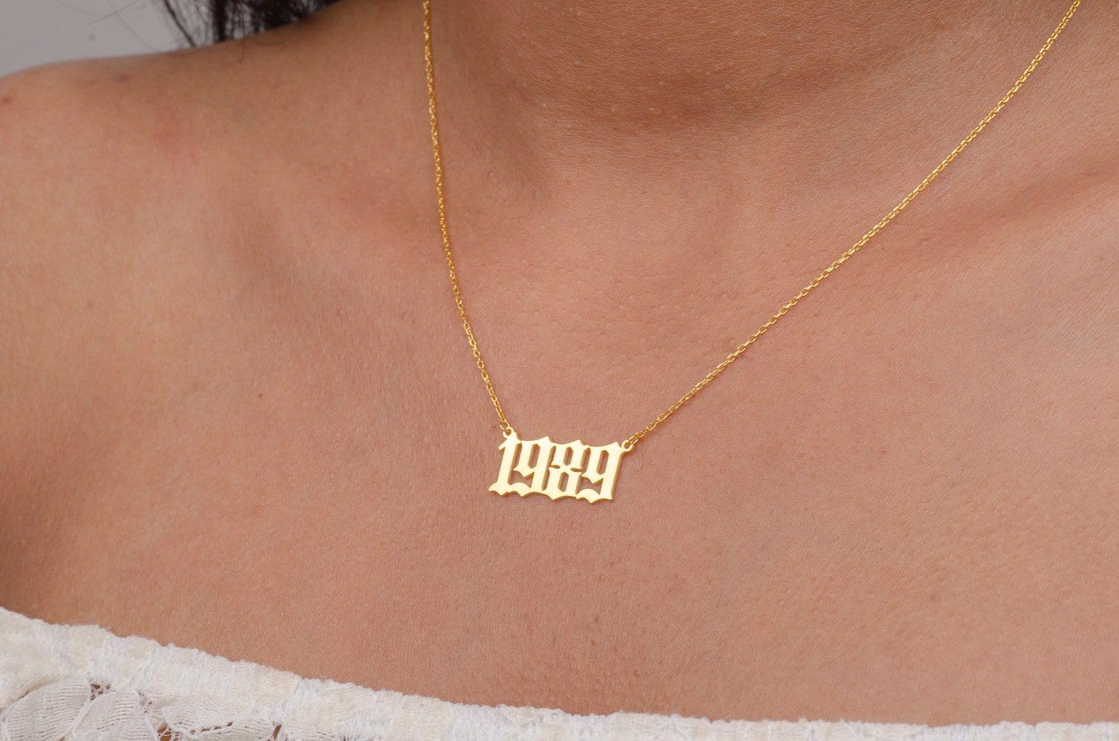 Anno collana, nascita su misura data nome e personalizzato Natale