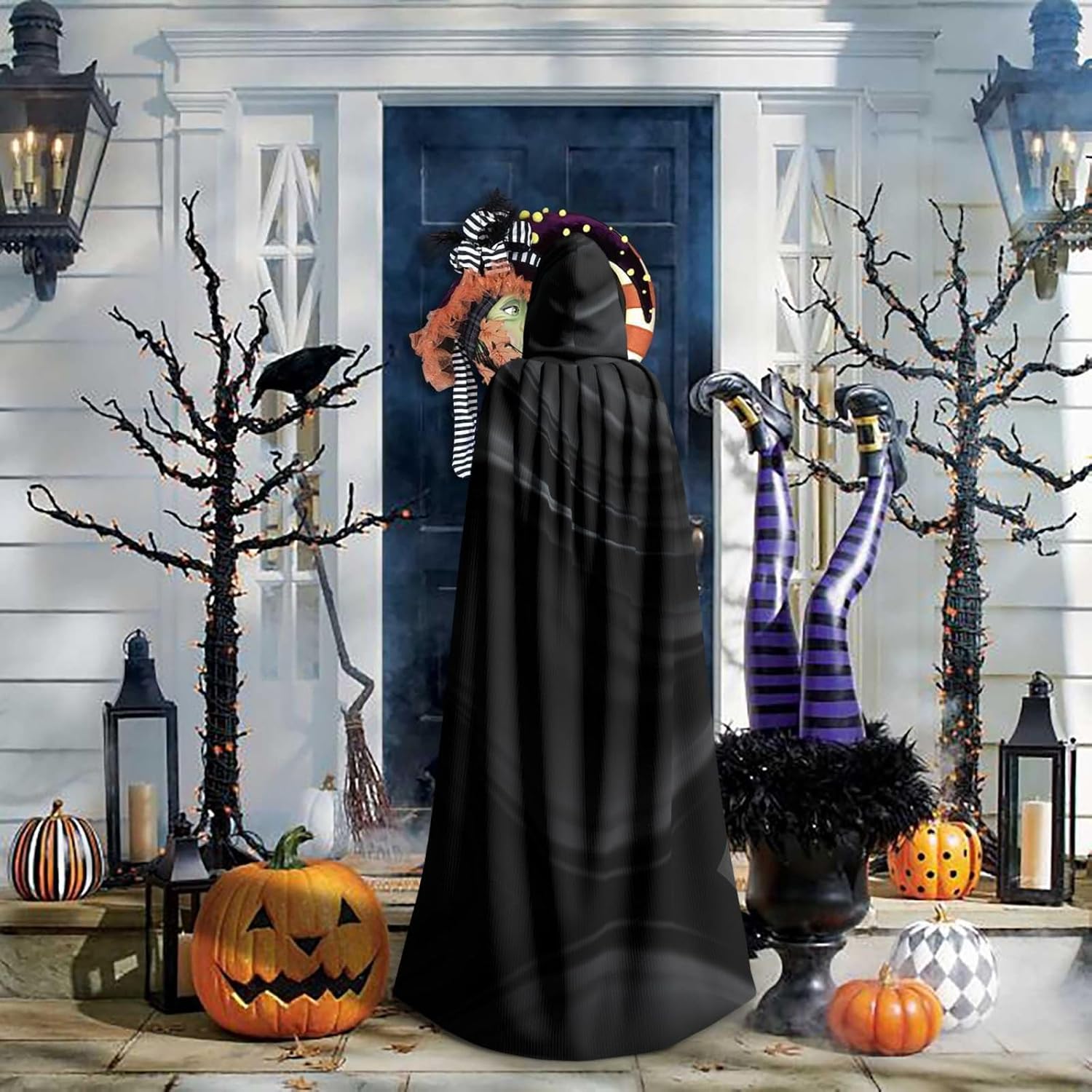 Macroblite Unique Darkness Poncho Shawl - Customizable Wearable Blanket for Women, Perfect Halloween Costume Accessory, Knight, Akatsuki, and More