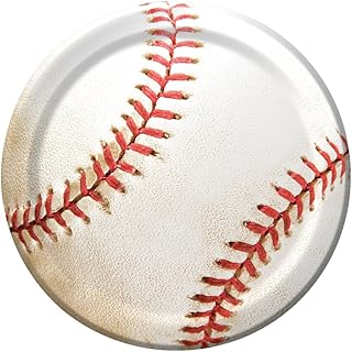 Creative Converting 8 Count Sports Fanatic Baseball Sturdy Style Paper Lunch Plates, 7