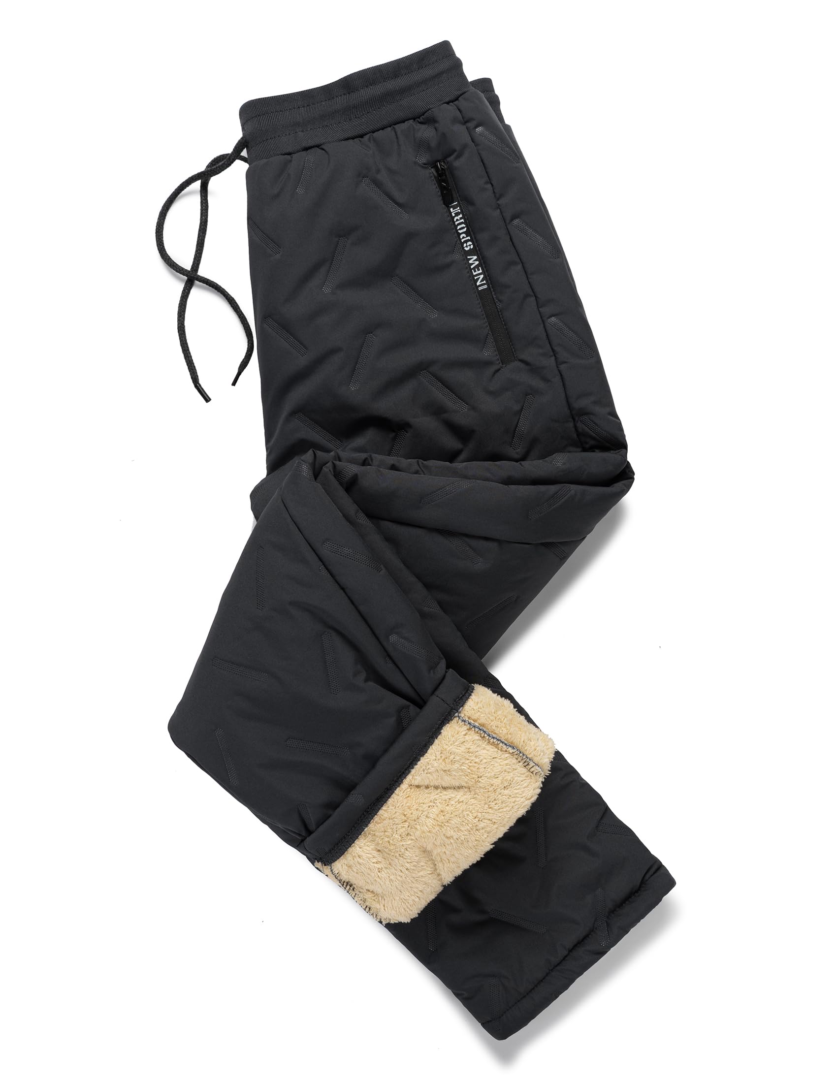 Mens Jogging Bottoms Fleece Joggers Tracksuit Bottom Sweat Pants Work Trousers with Zip Pockets