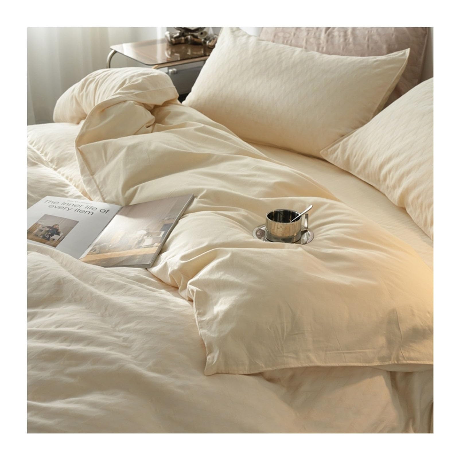 Housse de couette jacquard premium douce et durable verte 200x230