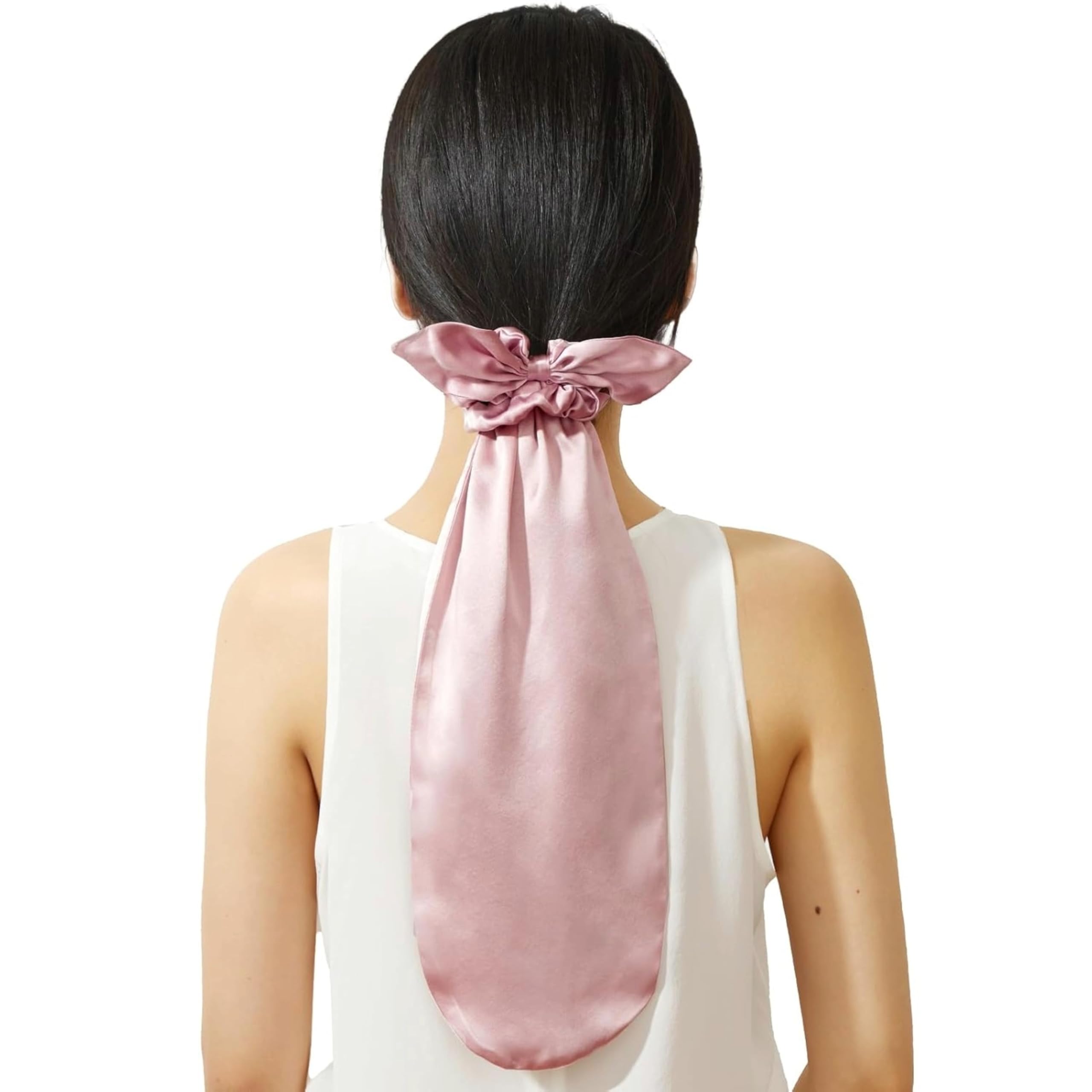 Ekta Coral Satin Hair Bonnet with Scrunchie for Women, PINK | Ekta Coral Satin Hair sleeve with Scrunchie for Women, Black-image-43