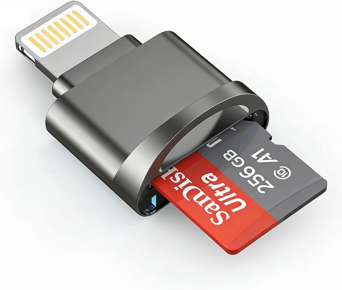 [Apple MFi Certified] Lightning Micro SD Card Reader for iPhone iPad,SD TF Card Reader Viewer Adapter for iPhone 14/13/12/11/XR/X/8/7 Supports iOS 16 17,Fast Memory Card Reader Viewer for iPhone iPad