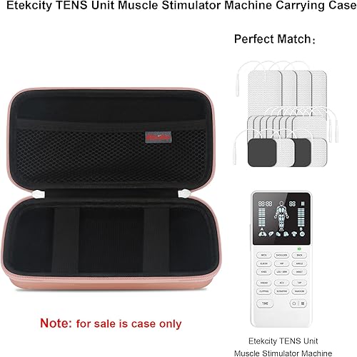 Miniatura 2 de Elonbo Estuche de transporte para máquina estimuladora muscular Etekcity TENS, bolsa organizadora de viaje dura para masajeador de pulso eléctrico,