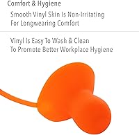 Vista 3 de Howard LEIGHT Honeywell Home Howard Leight by Quiet - Tapones para los oídos reutilizables con cable, 100 pares (QD30), naranja