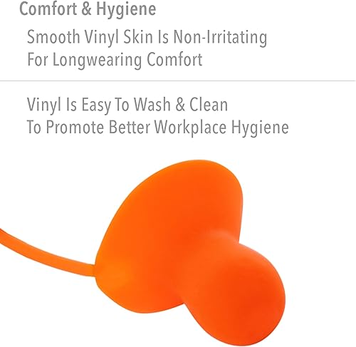 Miniatura 3 de Howard LEIGHT Honeywell Home Howard Leight by Quiet - Tapones para los oídos reutilizables con cable, 100 pares (QD30), naranja