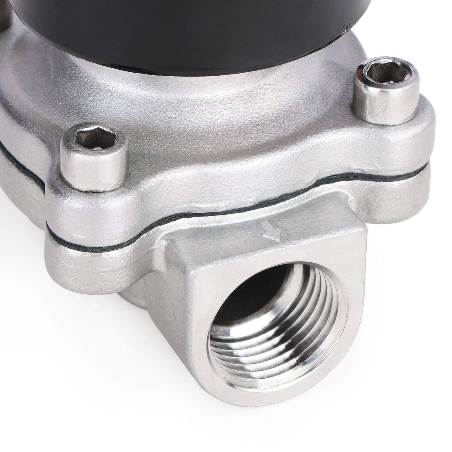 Produktbild von U.S. Solid 3/4" G 24V DC Messing Magnetventil – Direktgesteuert, NC, Für Wasser, Luft, Gas, Öl, Diesel, Viton-Dichtung, IP65