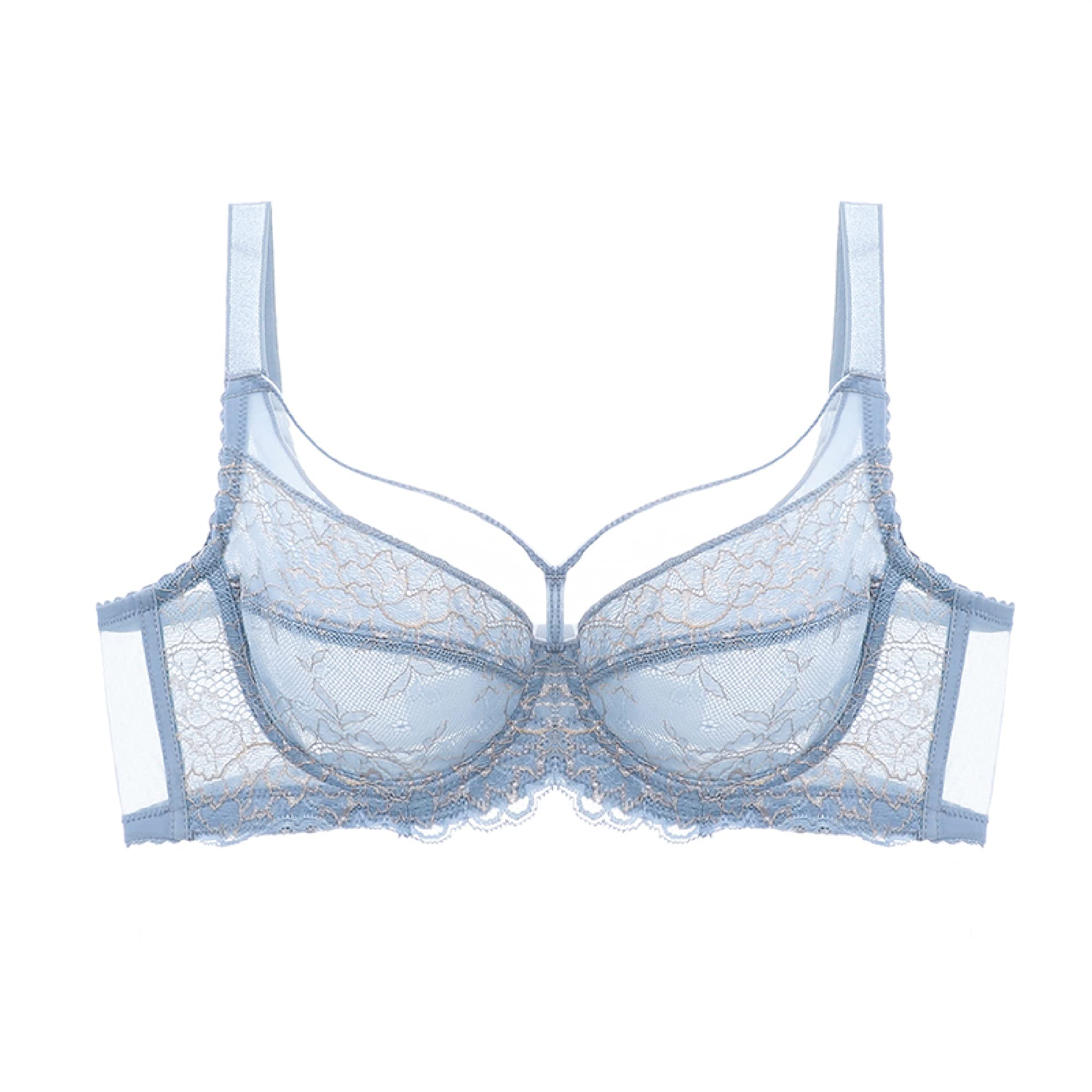 Soutien-gorge sans armatures confortable pour forte poitrine 95D gris