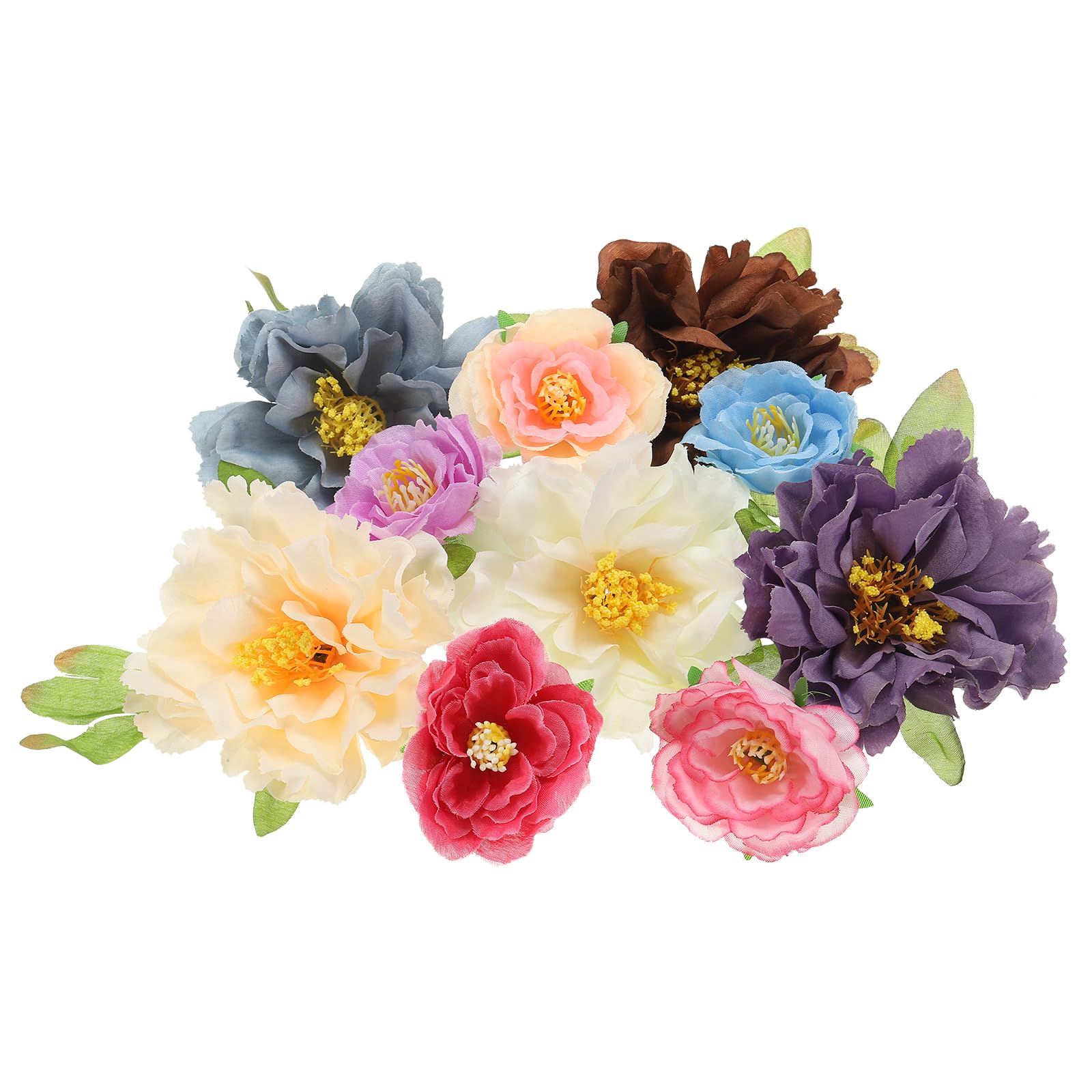 PATIKIL Artificial Rose Flowers Bulk, 1 Set Small Silk Fake Peony Flower Heads for Decoration Wedding Crafts Party Home Decor
